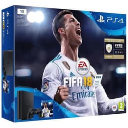 PlayStation 4 Slim 1000GB - Musta + FIFA 18