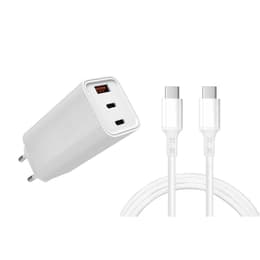 Kaapeli ja Wall Plugi (USB-C + USB-C) 65W - WTK