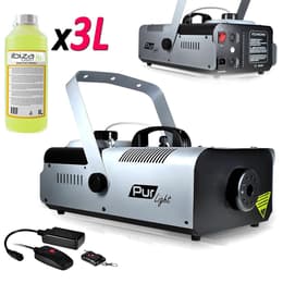 Pur Light Machine à fumée Pro Sono 1200W + Etrier de fix + 2 télécommandes NEWARK1200 + 3L Liquide Audiotarvikkeet