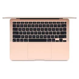 MacBook Air 13" (2020) - Applen M1 ‑siru jossa on 8-ytiminen prosessori ja 8-ytiminen näytönohjain - 8GB RAM - SSD 512GB - QWERTY - Englanti