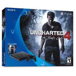 PlayStation 4 Slim 500GB - Musta + Uncharted 4