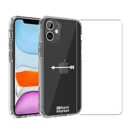 Back Market Kuori iPhone 11 ja suojaava näyttö - 60% Kierrätysmuovi - Läpinäkyvä