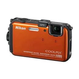 Kompaktikamera Coolpix AW110 - Oranssi/Musta + Nikon Nikkor Wide Optical Zoom f/3.9-4.8