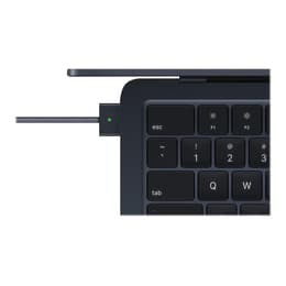 MacBook Air 13" (2022) - Applen M2 ‑siru jossa on 8-ytiminen prosessori ja 8-ytiminen näytönohjain - 8GB RAM - SSD 256GB - AZERTY - Ranska