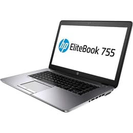 HP EliteBook 755 G4 15" 2.4 GHz - SSD 256 Gt RAM 8 GB QWERTY - Englanti