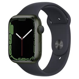 Apple Watch (Series 7) 2021 GPS 45 mm - Alumiini Vihreä - Sport band Musta