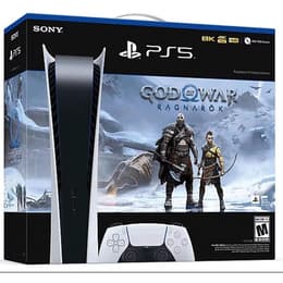 PlayStation 5 Digital Edition 825GB - Valkoinen + God of War Ragnarok
