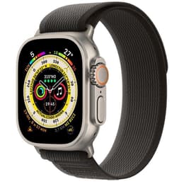 Apple Watch (Ultra) 2022 GPS + Cellular 49 mm - Titaani Harmaa - Trail‑ranneke Musta