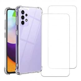 Kuori Galaxy A52/Galaxy A52s 5G ja 2 suojakalvo - TPU - Läpinäkyvä