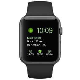 Apple Watch (Series 1) 38 mm - Alumiini Tähtiharmaa - Sport loop Musta