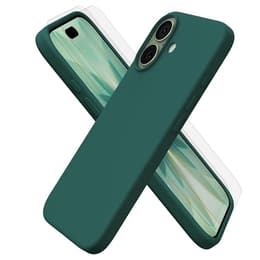 Kuori iPhone 17 ja 2 suojakalvo - Silikoni - Vihreä