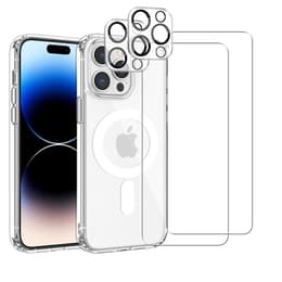 Kuori iPhone 14 Pro ja 2 suojakalvo - TPU - Läpinäkyvä