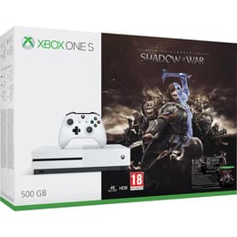 Xbox One S 500GB - Valkoinen + Middle-earth: Shadow of War