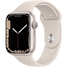 Apple Watch (Series 7) 2021 GPS 45 mm - Alumiini Hopea - Sport loop Tähti­valkea