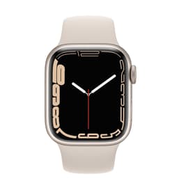 Apple Watch (Series 7) 2021 GPS 45 mm - Alumiini Hopea - Sport loop Tähti­valkea
