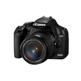 Canon EOS 500D - Yksisilmäinen peiliheijastuskamera - Musta + Canon Zoom Lens EF-S 18-55mm f/3.5-5.6IS - Objektiivi