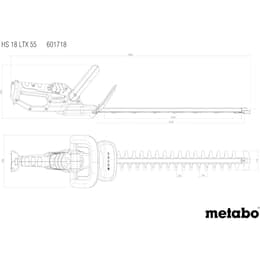 Metabo HS 18 LTX 55 V Solo - Kaksoisterä - Langaton