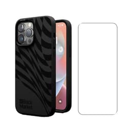 Back Market Kuori iPhone 14 pro Max ja suojaava näyttö - Kierrätysmuovi - Musta
