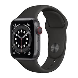 Apple Watch (Series 6) 2020 GPS 44 mm - Alumiini Harmaa - Sport band Musta