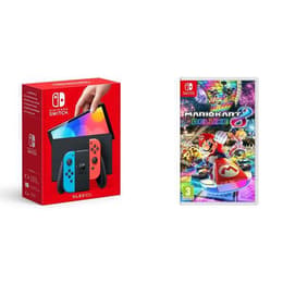 Switch OLED 64GB - Musta - Rajoitettu erä Switch OLED Mario Kart 8 Deluxe + Mario Kart 8 Deluxe
