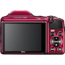 Puolijärjestelmäkamera Coolpix L830 - Punainen/Musta + Nikon Nikkor Wide Optical Zoom ED VR 23-765 mm f/3-5.9 f/3-5.9
