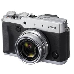Fujifilm Finepix X30 - Kompaktikamera - Hopea + Fujinon Aspherical Lens Super EBC 7.1-28.4mm f/2.0-2.8- Objektiivi