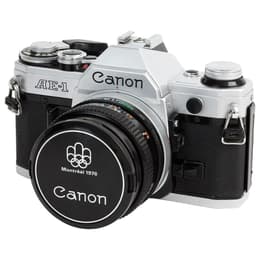 Yksisilmäinen peiliheijastus - Canon AE-1 Musta/Harmaa + Objektiivin Canon FD 50mm f/1.8