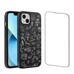 Back Market Kuori iPhone 13 mini ja suojaava näyttö - Kierrätysmuovi - Musta & Valkoinen
