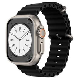 Apple Watch (Ultra) 2023 GPS + Cellular 49 mm - Titaani Harmaa - Ocean-ranneke Musta