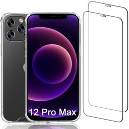 Kuori iPhone 12 Pro Max ja 2 suojakalvo - Kierrätysmuovi - Läpinäkyvä
