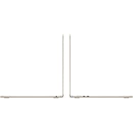 MacBook Air 13" (2024) - Applen M3 ‑siru jossa on 8-ytiminen prosessori ja 10-ytiminen näytönohjain - 16GB RAM - SSD 512GB - Tavallinen näyttö - AZERTY - Ranska