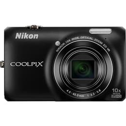 Kompaktikamera Coolpix S6300 - Musta + Nikon Nikkor 10x Wide Optical Zoom ED VR 25-250mm f/3.2-5.8 f/3.2-5.8