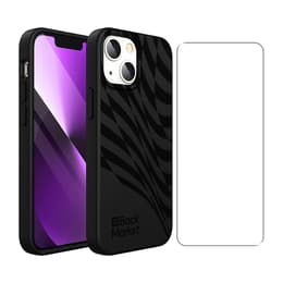 Back Market Kuori iPhone 13 ja suojaava näyttö - 100% biohajoava - Musta - Aaltokuvio