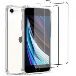 Kuori iPhone SE(2020/2022)/iPhone 8/7/6s ja 2 suojakalvo - TPU - Läpinäkyvä