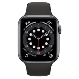 Apple Watch (Series 6) 2020 GPS 44 mm - Alumiini Tähtiharmaa - Sport band Musta