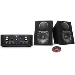 Gefroy Amplificateur Skytronic karaoké noir USB/SD/FM 160W + Enceintes Fenton DJ compactes 2x100W Speaker - Musta