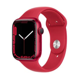 Apple Watch (Series 7) 2021 GPS + Cellular 45 mm - Alumiini Punainen - Sport band Punainen
