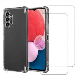 Kuori Galaxy A13 ja 2 suojakalvo - TPU - Läpinäkyvä