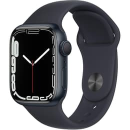 Apple Watch (Series 7) 2021 GPS 45 mm - Ruostumaton teräs Musta - Sport loop Musta