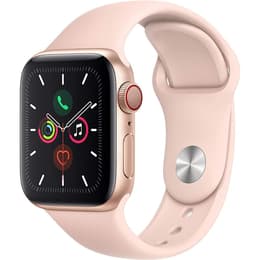 Apple Watch (Series 5) 2019 GPS + Cellular 40 mm - Alumiini Kulta - Sport loop Pinkki hiekka