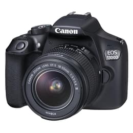 Yksisilmäinen Peiliheijastuskamera Canon EOS 1300D Musta + Objektiivi Canon Zoom Lens EF-S 18-55mm f/3.5-5.6