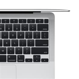 MacBook Air 13" (2020) - Applen M1 ‑siru jossa on 8-ytiminen prosessori ja 7-ytiminen näytönohjain - 8GB RAM - SSD 128GB - QWERTY - Englanti
