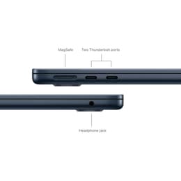 MacBook Air 13" (2024) - Applen M3 ‑siru jossa on 8-ytiminen prosessori ja 8-ytiminen näytönohjain - 8GB RAM - SSD 256GB - AZERTY - Ranska
