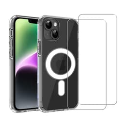 Kuori iPhone 14 ja 2 suojakalvo - TPU - Läpinäkyvä