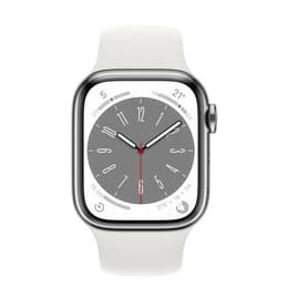Apple Watch Series 8 (2022) GPS + Cellular 41 mm - Ruostumaton teräs Hopea