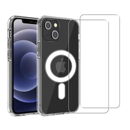 Kuori iPhone 13 mini ja 2 suojakalvo - TPU - Läpinäkyvä