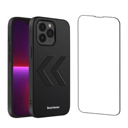 Back Market Kuori iPhone 13 Pro Max ja suojaava näyttö - Kierrätysmuovi - Musta