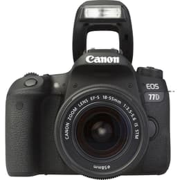 Yksisilmäinen peiliheijastus - Canon EOS 77D Musta + Objektiivin Canon EF 18-55mm f/3.5-5.6 IS II