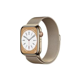 Apple Watch Series 8 (2022) GPS + Cellular 45 mm - Ruostumaton teräs Kulta - Milanese loop Kulta