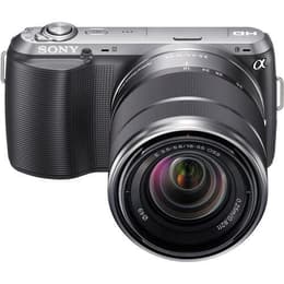 Hybridikamera Alpha NEX-C3 - Musta/Hopea + Sony E 18-55mm f/3.5-5.6 OSS f/3.5-5.6